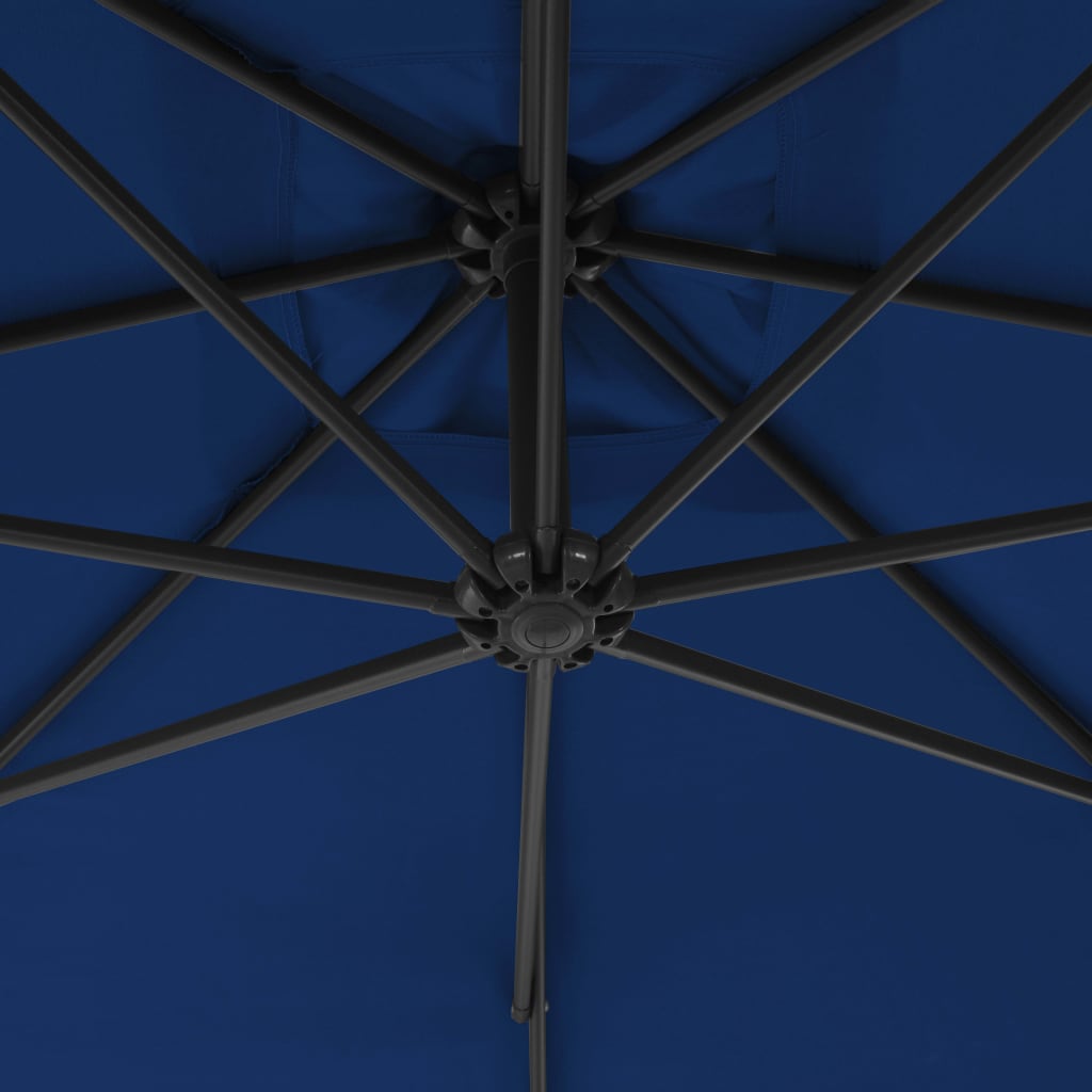 Umbrelă suspendată cu stâlp din oțel, azuriu, 250 x 250 cm Lando - Lando