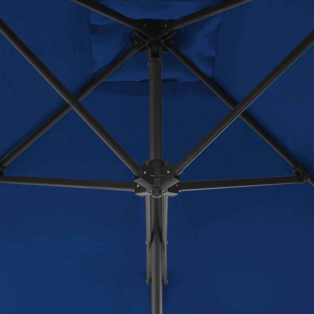 Umbrelă de exterior cu stâlp din oțel, albastru, 250x250x230 cm Lando - Lando