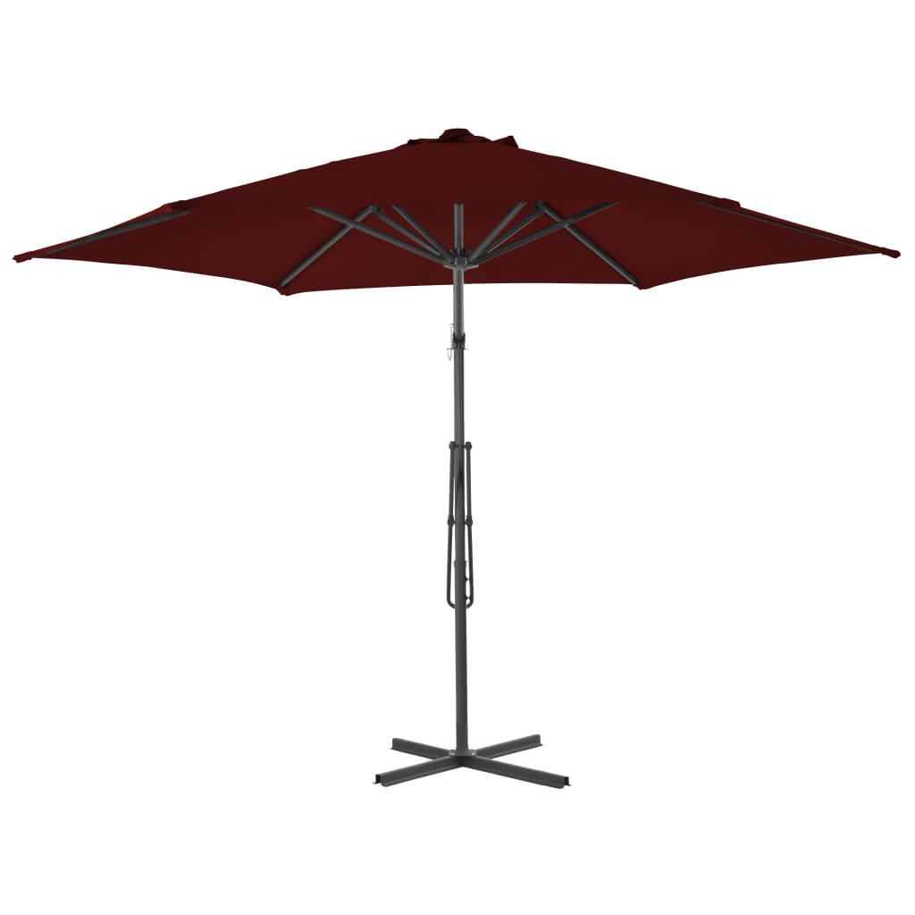 Umbrelă de exterior cu stâlp din oțel, bordo, 300x230 cm Lando - Lando