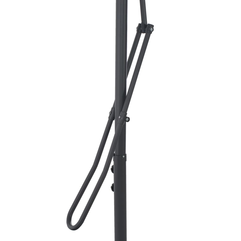 Umbrelă de exterior cu stâlp din oțel, negru, 300x230 cm - Lando