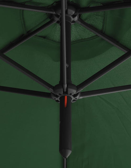 Încărcați imaginea în vizualizatorul Galerie, Umbrelă de soare dublă cu stâlp din oțel, verde, 600 cm Lando - Lando
