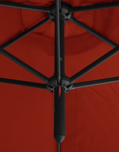 Încărcați imaginea în vizualizatorul Galerie, Umbrelă de soare dublă cu stâlp din oțel, cărămiziu, 600 cm Lando - Lando
