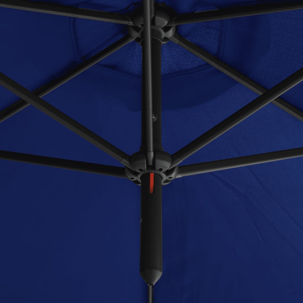 Umbrelă de soare dublă cu stâlp din oțel, azuriu, 600 cm Lando - Lando