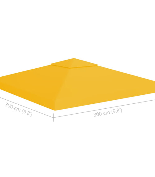 Încărcați imaginea în vizualizatorul Galerie, Acoperiș de pavilion, 2 niveluri, galben, 3x3 m, 310 g/m² VLX
