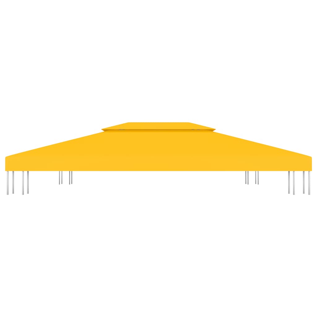 Acoperiș de pavilion cu 2 niveluri, galben, 4x3 m, 310 g/m² VLX
