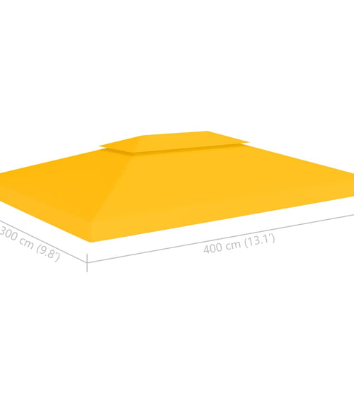 Încărcați imaginea în vizualizatorul Galerie, Acoperiș de pavilion cu 2 niveluri, galben, 4x3 m, 310 g/m² VLX
