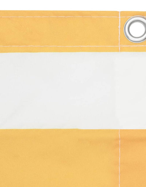 Загрузите изображение в средство просмотра галереи, Paravan de balcon, alb și galben, 75 x 500 cm, țesătură oxford Lando - Lando
