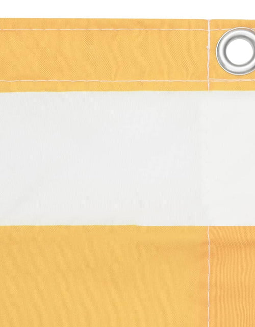 Загрузите изображение в средство просмотра галереи, Paravan de balcon, alb și galben, 90 x 300 cm, țesătură oxford Lando - Lando
