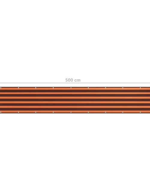 Загрузите изображение в средство просмотра галереи, Paravan de balcon portocaliu/maro 75 x 500 cm țesătură oxford Lando - Lando
