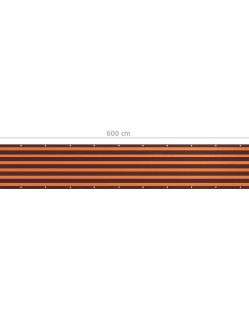 Загрузите изображение в средство просмотра галереи, Paravan de balcon portocaliu și maro 90x600 cm țesătură oxford Lando - Lando
