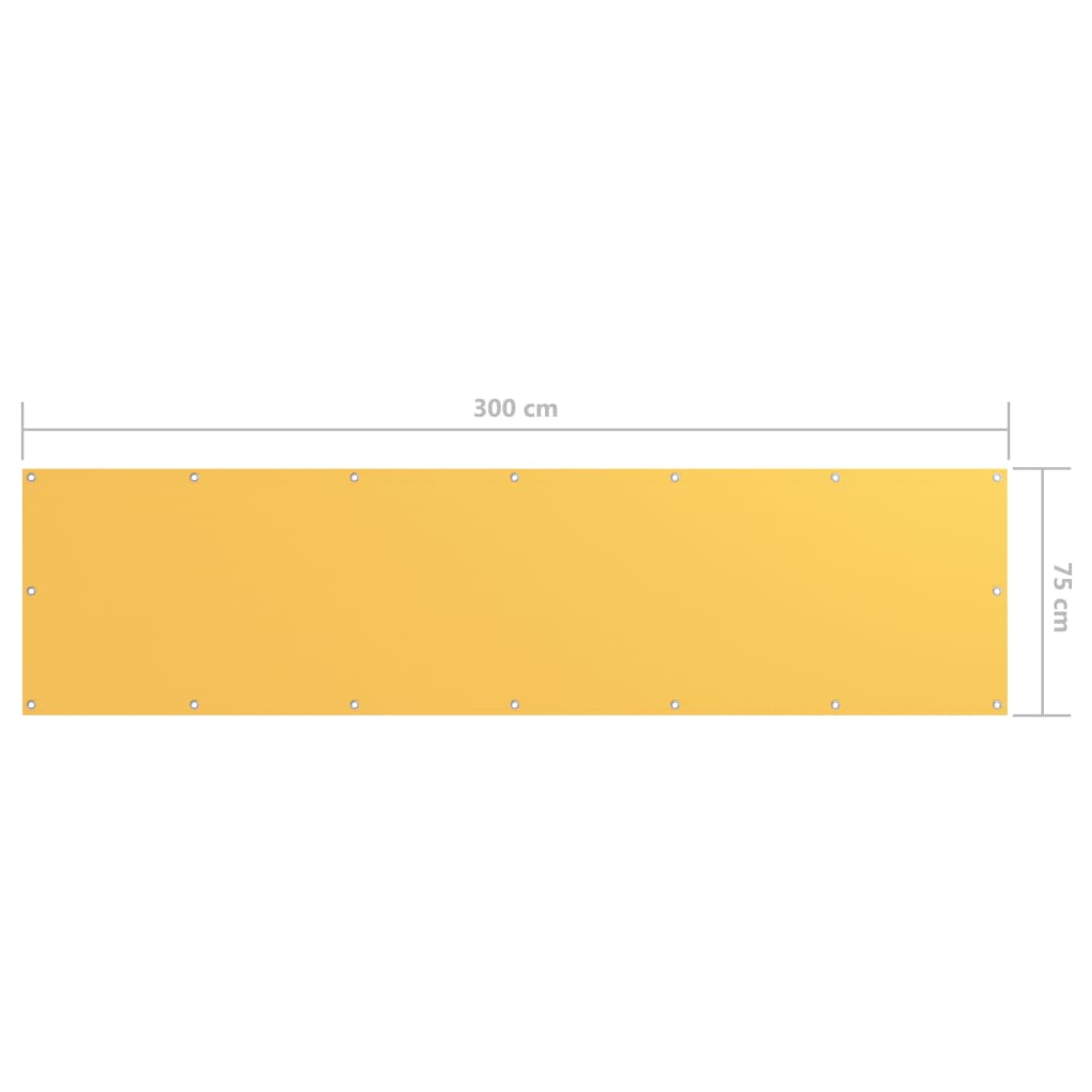 Paravan balcon, galben, 75x300 cm, țesătură oxford Lando - Lando