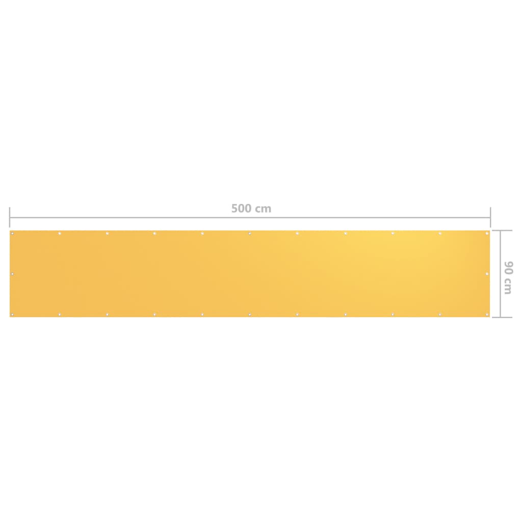 Paravan de balcon, galben, 90 x 500 cm, țesătură oxford Lando - Lando