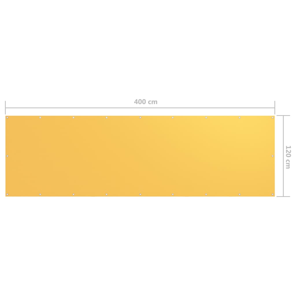 Prelată balcon galben 120x400 cm țesătură Oxford Lando - Lando