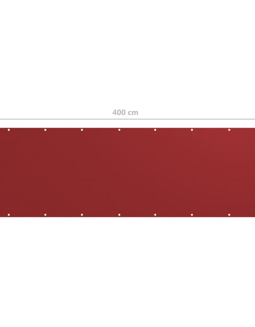 Загрузите изображение в средство просмотра галереи, Prelată balcon roșu 120x400 cm țesătură Oxford Lando - Lando
