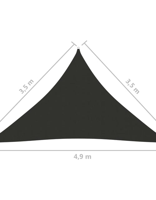 Încărcați imaginea în vizualizatorul Galerie, Parasolar, antracit 3,5x3,5x4,9 m țesătură oxford, triunghiular Lando - Lando
