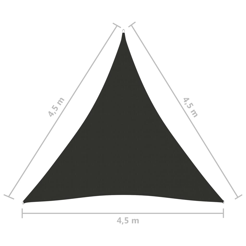 Parasolar, antracit 4,5x4,5x4,5 m țesătură oxford, triunghiular Lando - Lando