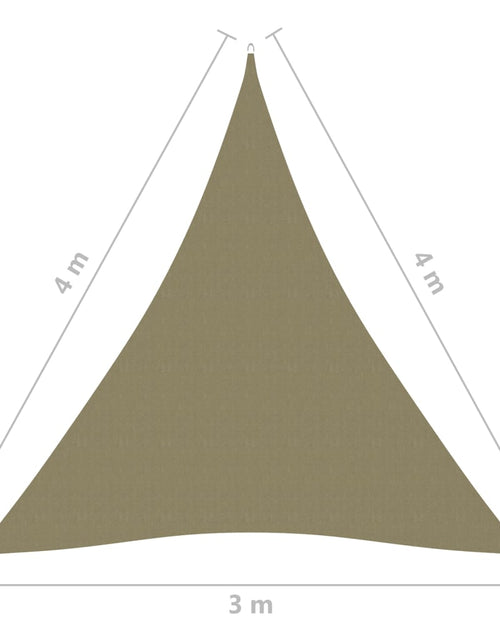Загрузите изображение в средство просмотра галереи, Parasolar, bej, 3x4x4 m, țesătură oxford, triunghiular Lando - Lando

