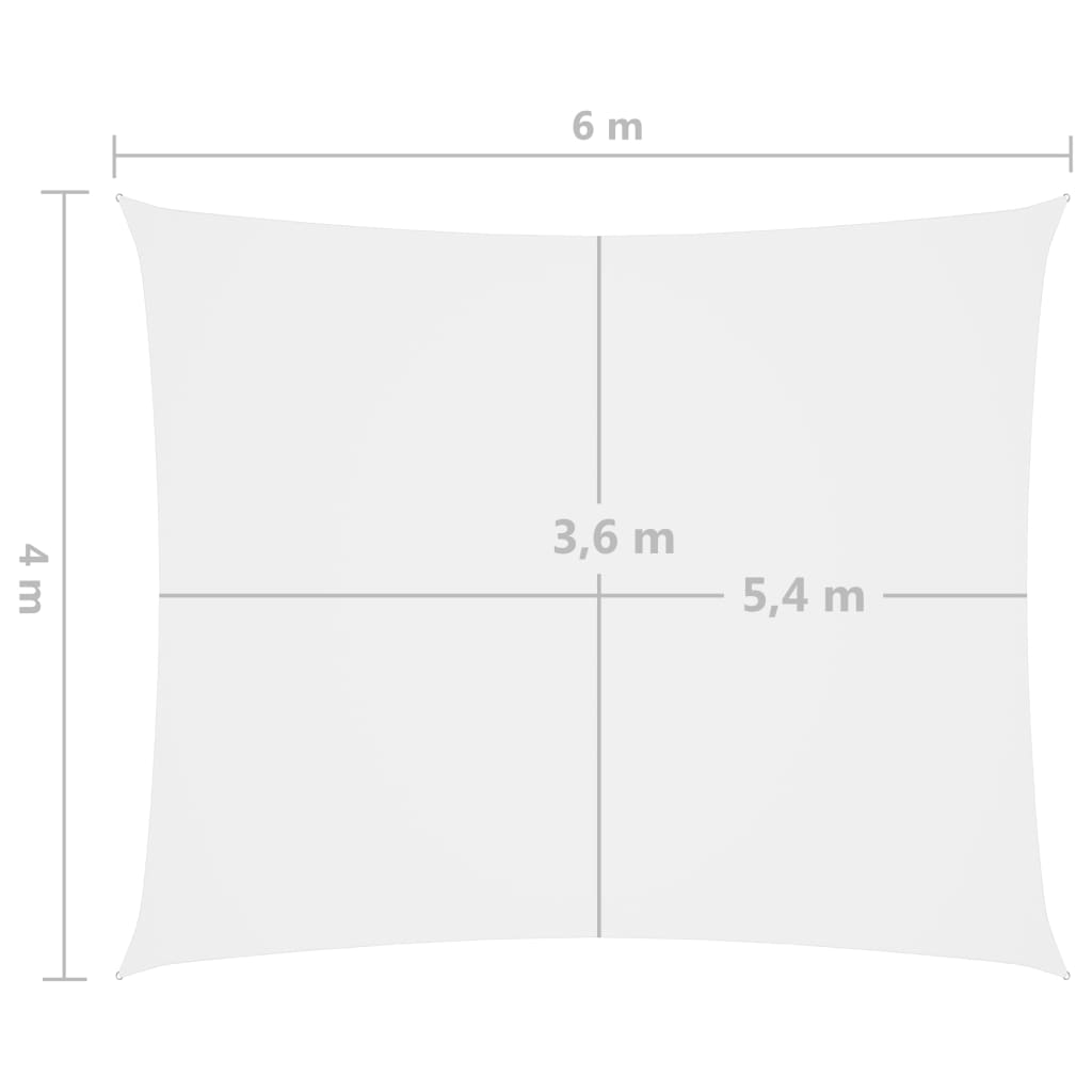 Parasolar din țesătură oxford, dreptunghiular, 4 x 6 m, alb Lando - Lando