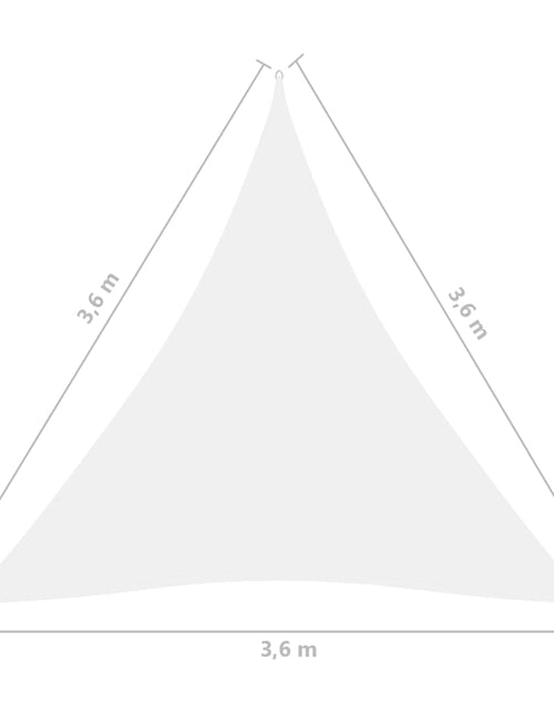 Încărcați imaginea în vizualizatorul Galerie, Parasolar, alb, 3,6x3,6x3,6 m, țesătură oxford, triunghiular Lando - Lando
