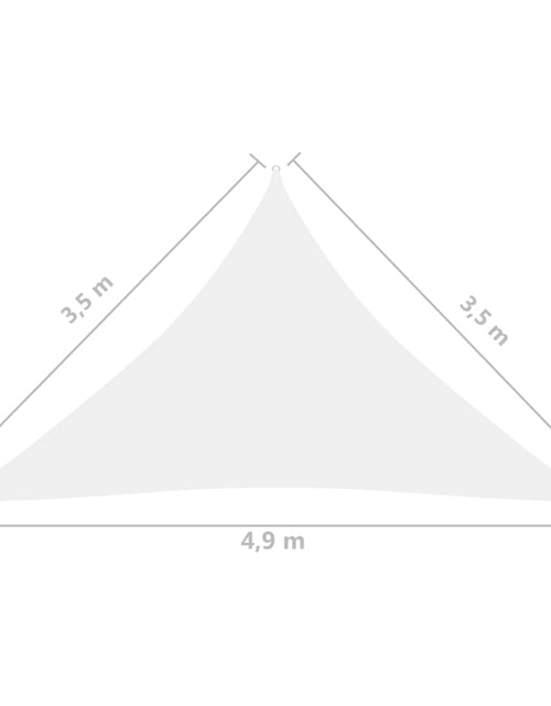 Загрузите изображение в средство просмотра галереи, Parasolar, alb, 3,5x3,5x4,9 m, țesătură oxford, triunghiular Lando - Lando
