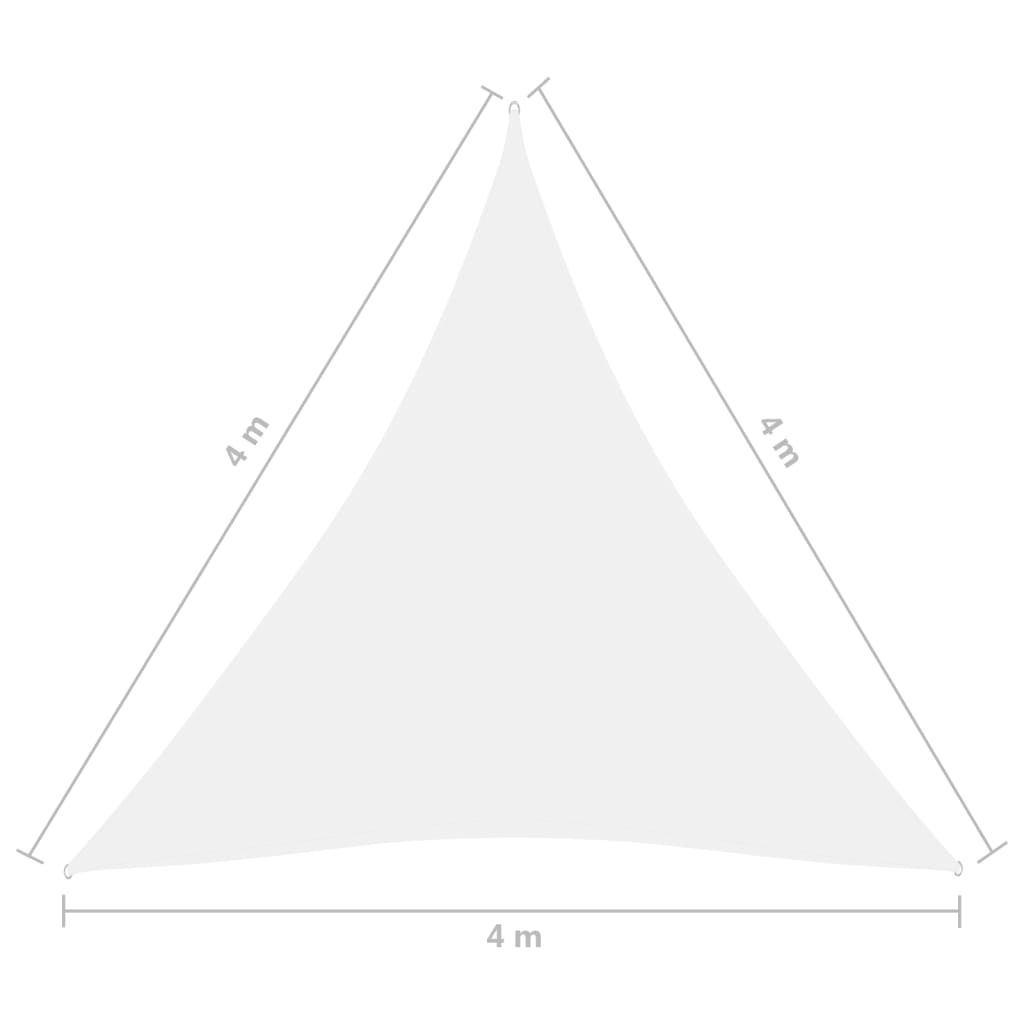 Pânză parasolar, alb, 4x4x4 m, țesătură oxford, triunghiular Lando - Lando