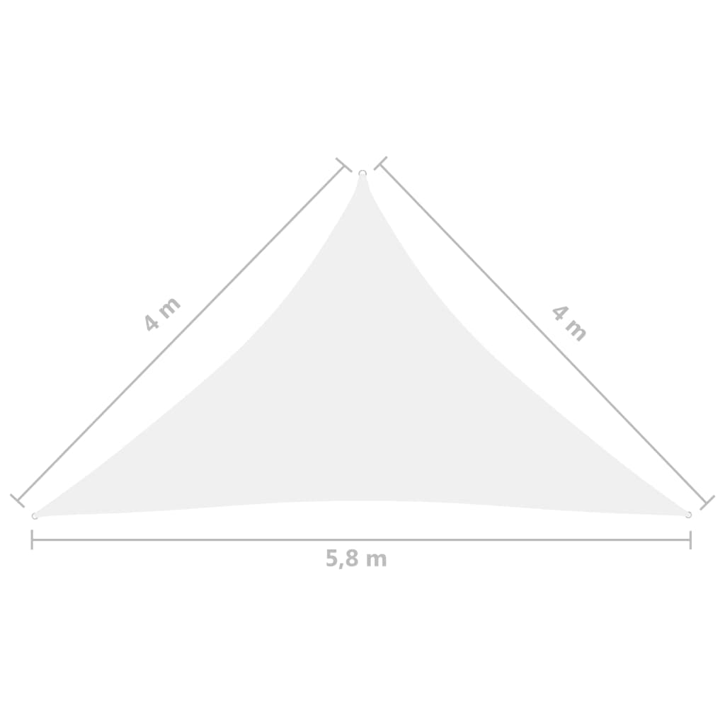 Pânză parasolar, alb, 4x4x5,8 m, țesătură oxford, triunghiular Lando - Lando