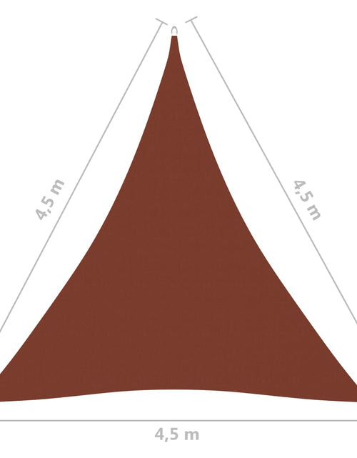 Загрузите изображение в средство просмотра галереи, Parasolar cărămiziu 4,5x4,5x4,5 m țesătură oxford triunghiular Lando - Lando
