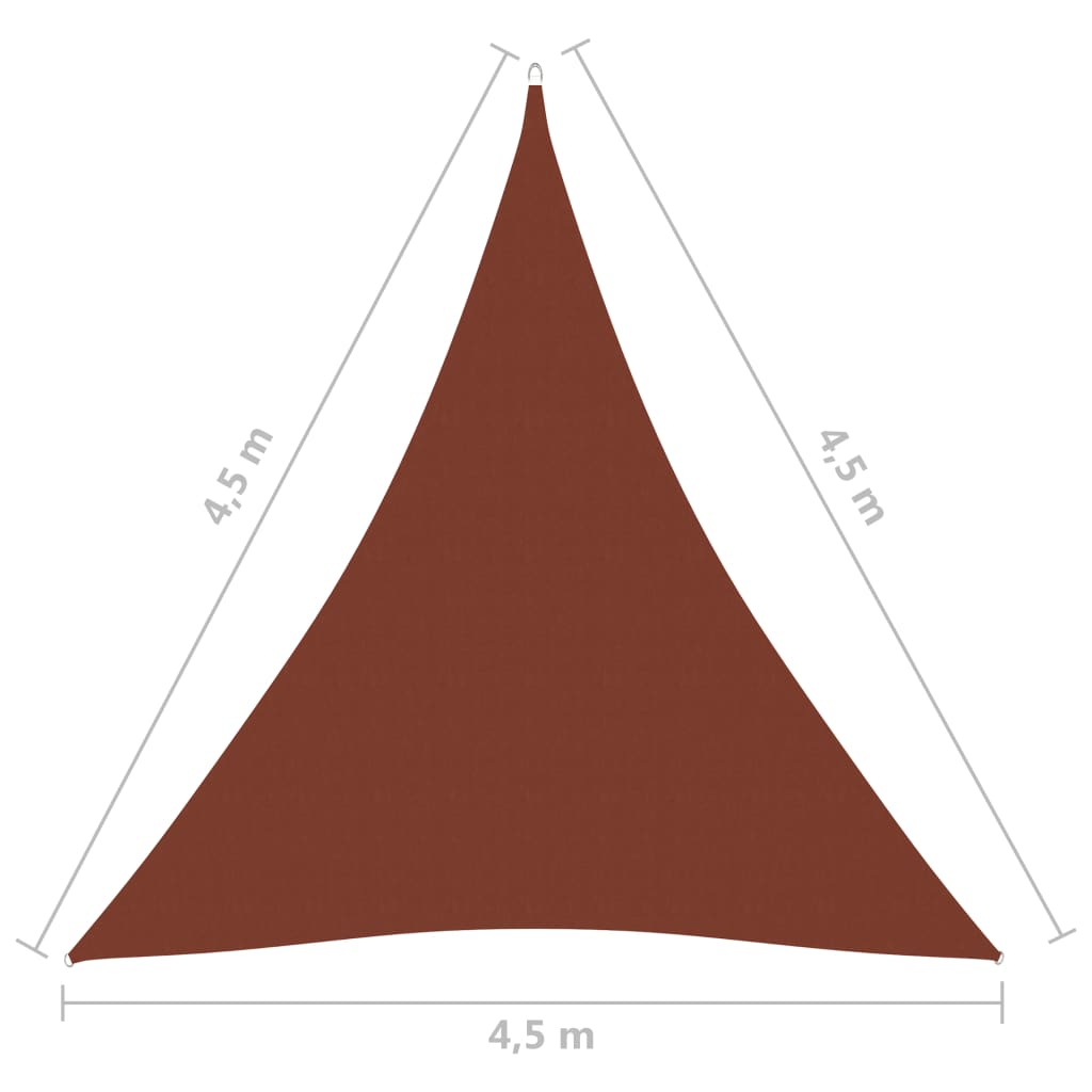 Parasolar cărămiziu 4,5x4,5x4,5 m țesătură oxford triunghiular Lando - Lando