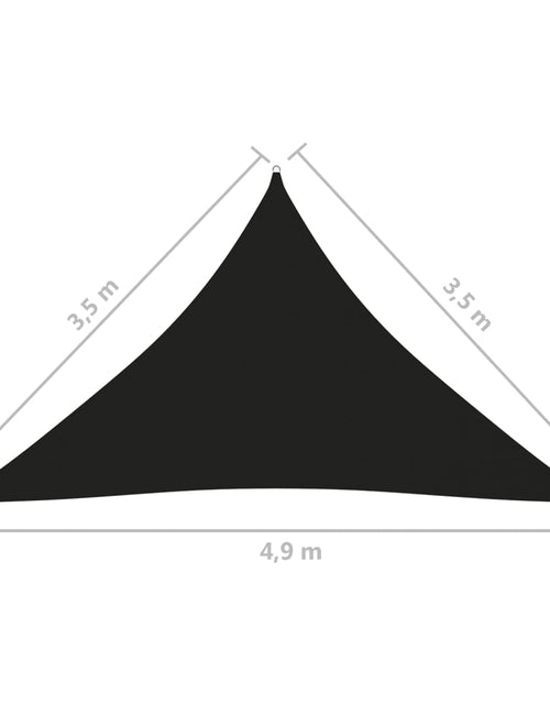 Încărcați imaginea în vizualizatorul Galerie, Parasolar, negru, 3,5x3,5x4,9 m, țesătură oxford, triunghiular Lando - Lando
