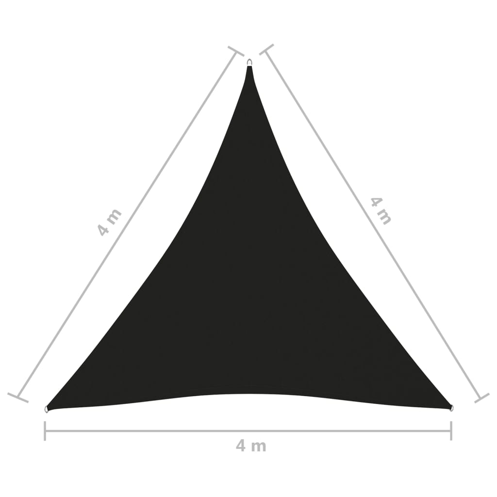 Parasolar, negru, 4x4x4 m, țesătură oxford, triunghiular Lando - Lando