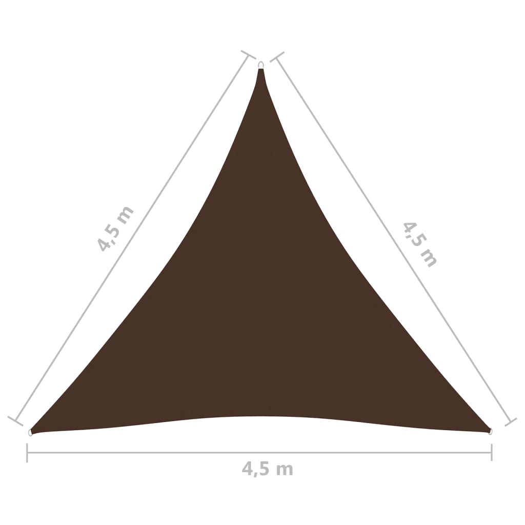 Parasolar, maro, 4,5x4,5x4,5 m, țesătură oxford, triunghiular Lando - Lando