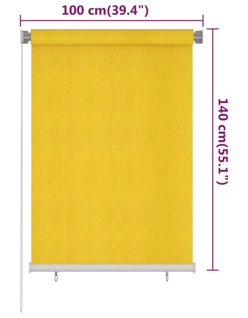 Încărcați imaginea în vizualizatorul Galerie, Jaluzea tip rulou de exterior, galben, 100x140 cm, HDPE Lando - Lando
