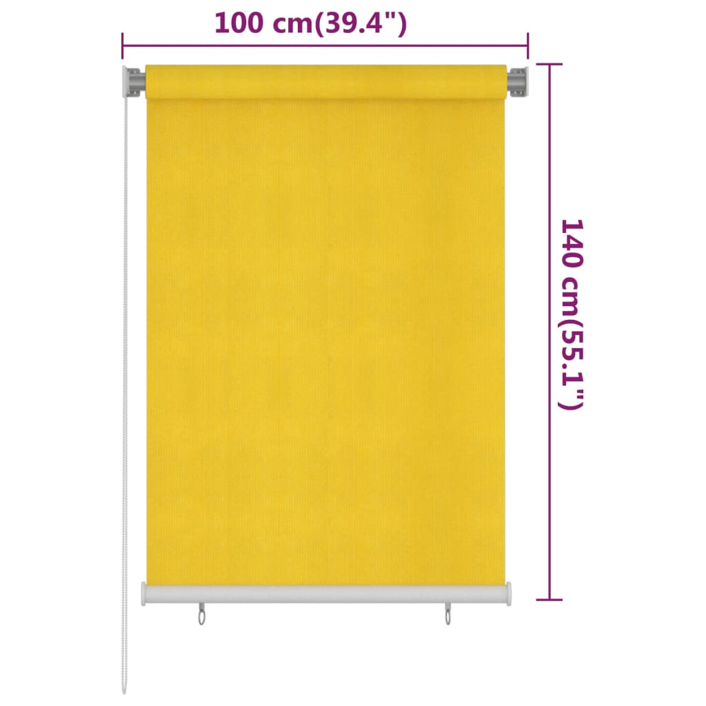 Jaluzea tip rulou de exterior, galben, 100x140 cm, HDPE Lando - Lando