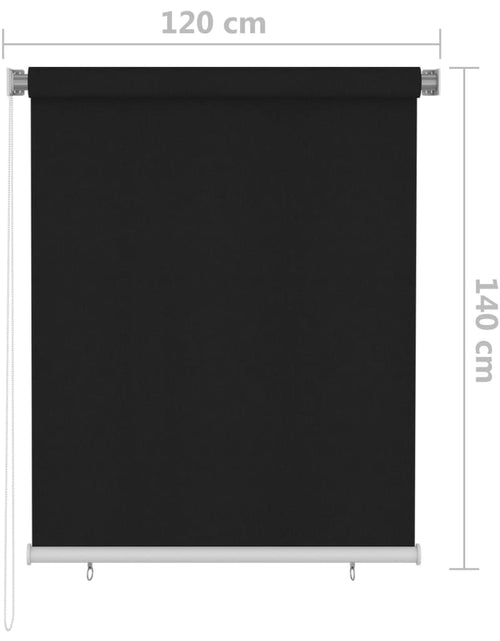 Загрузите изображение в средство просмотра галереи, Jaluzea tip rulou de exterior, 120 x 140 cm, negru Lando - Lando
