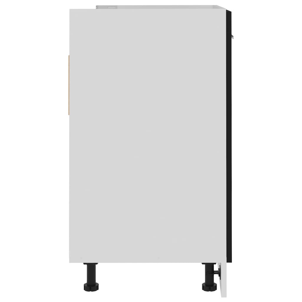Dulap inferior de chiuvetă, negru, 80 x 46 x 81,5 cm, PAL - Lando