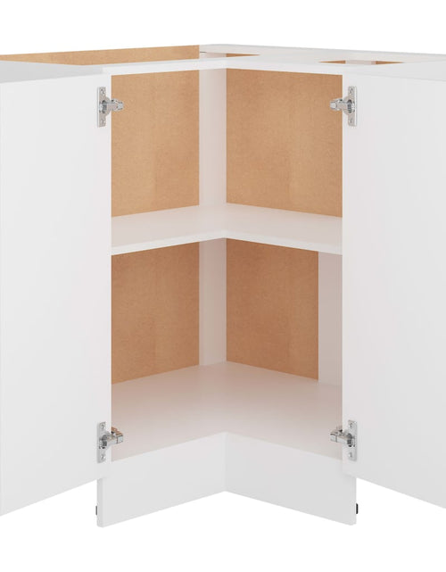 Încărcați imaginea în vizualizatorul Galerie, Dulap inferior de colț, alb, 75,5 x 75,5 x 80,5 cm, PAL - Lando
