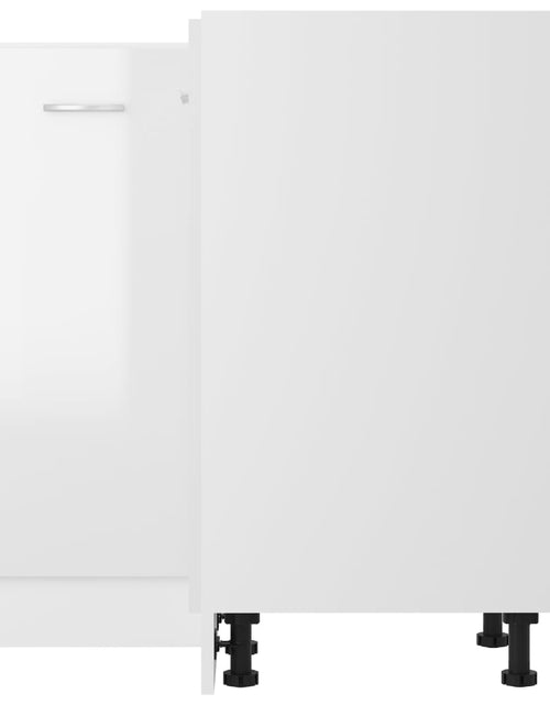 Загрузите изображение в средство просмотра галереи, Dulap inferior de colț, alb extralucios, 75,5x75,5x80,5 cm PAL - Lando
