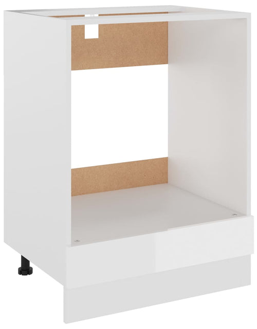 Загрузите изображение в средство просмотра галереи, Dulap pentru cuptor, alb extralucios, 60 x 46 x 81,5 cm, PAL - Lando
