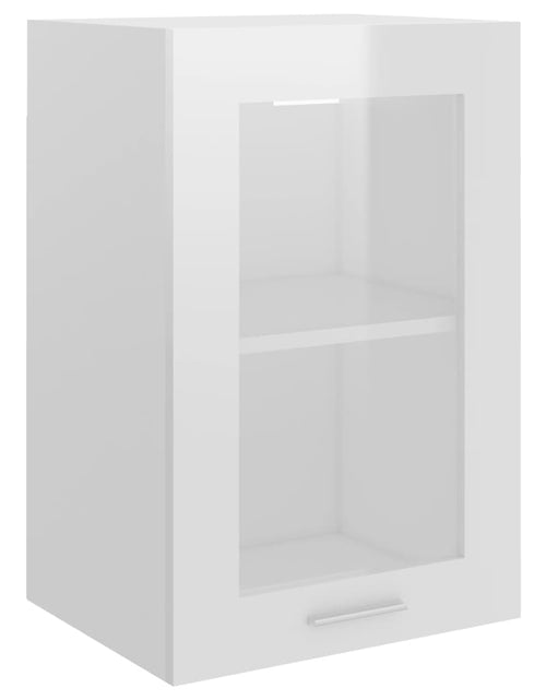 Încărcați imaginea în vizualizatorul Galerie, Dulap de sticlă suspendat, alb extralucios, 40x31x60 cm, PAL - Lando
