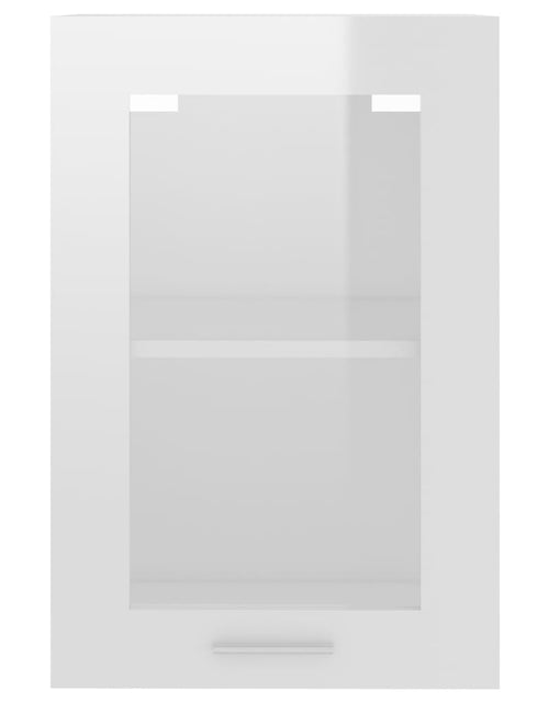 Загрузите изображение в средство просмотра галереи, Dulap de sticlă suspendat, alb extralucios, 40x31x60 cm, PAL - Lando

