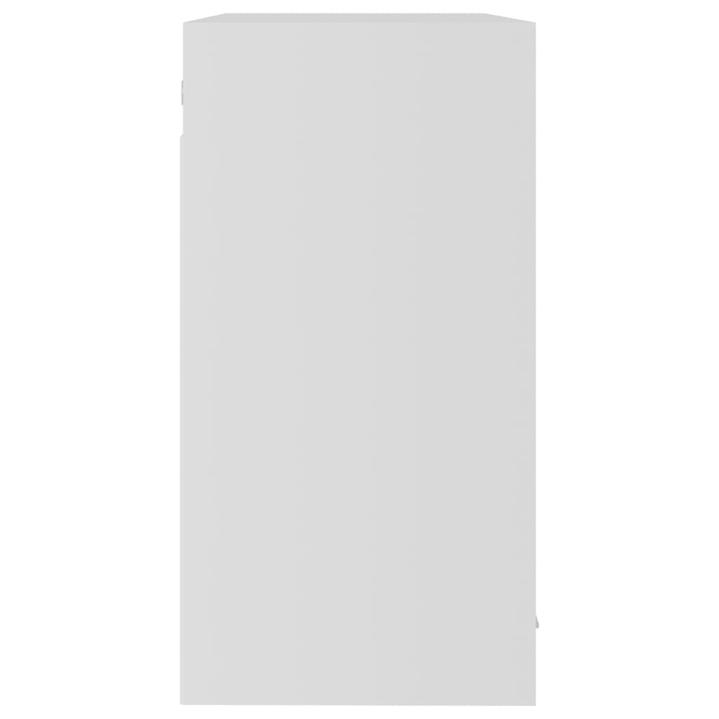 Dulap suspendat din sticlă, alb, 80 x 31 x 60 cm, PAL - Lando