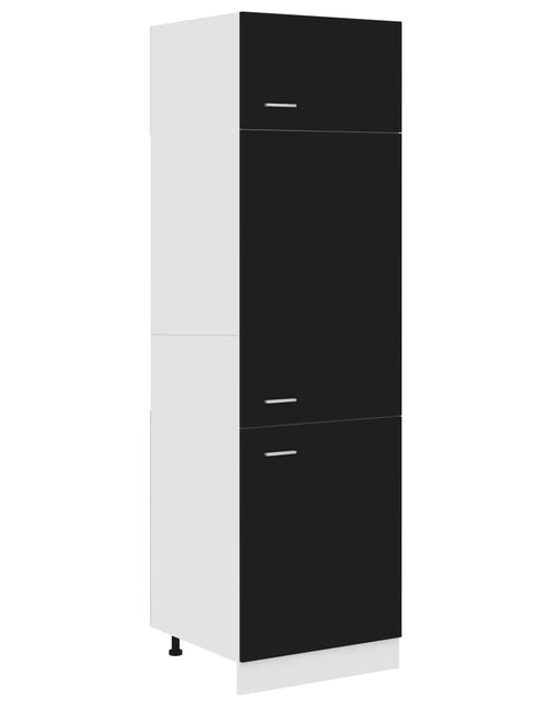 Încărcați imaginea în vizualizatorul Galerie, Dulap de frigider, negru, 60x57x207 cm, lemn prelucrat - Lando
