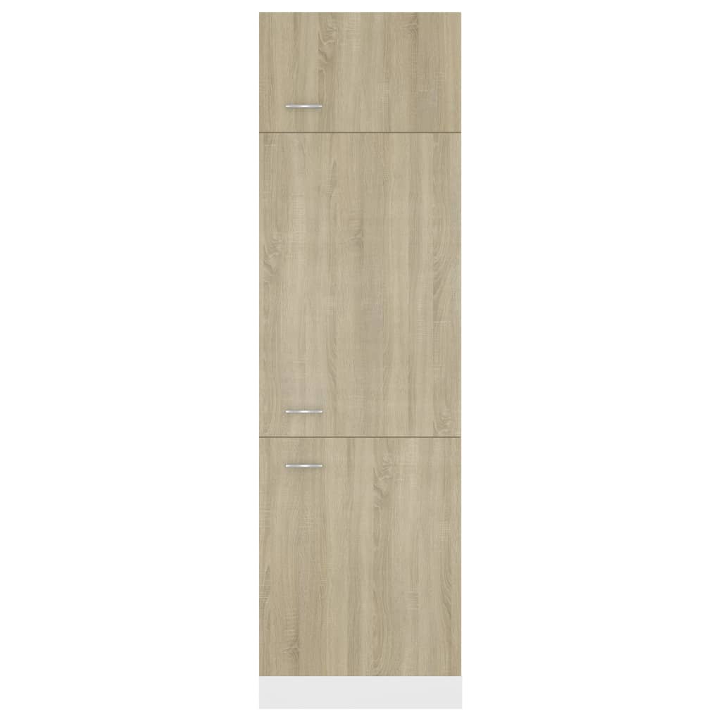 Dulap pentru frigider, stejar Sonoma, 60 x 57 x 207 cm, PAL - Lando