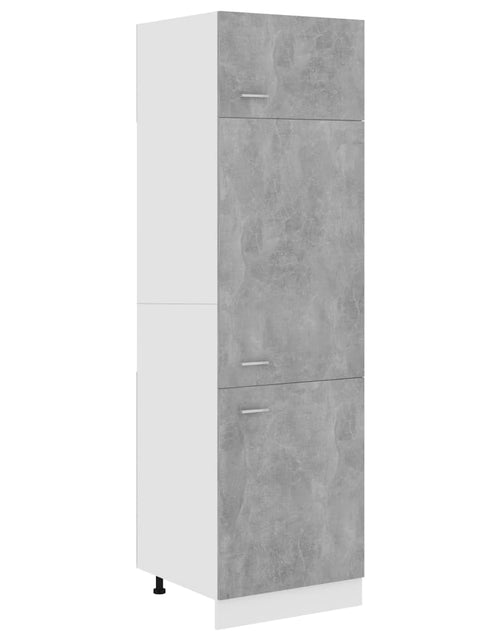 Загрузите изображение в средство просмотра галереи, Dulap frigider, gri beton, 60 x 57 x 207 cm, lemn prelucrat - Lando
