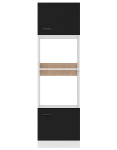 Încărcați imaginea în vizualizatorul Galerie, Dulap cuptor microunde, negru, 60 x 57 x 207 cm, PAL - Lando
