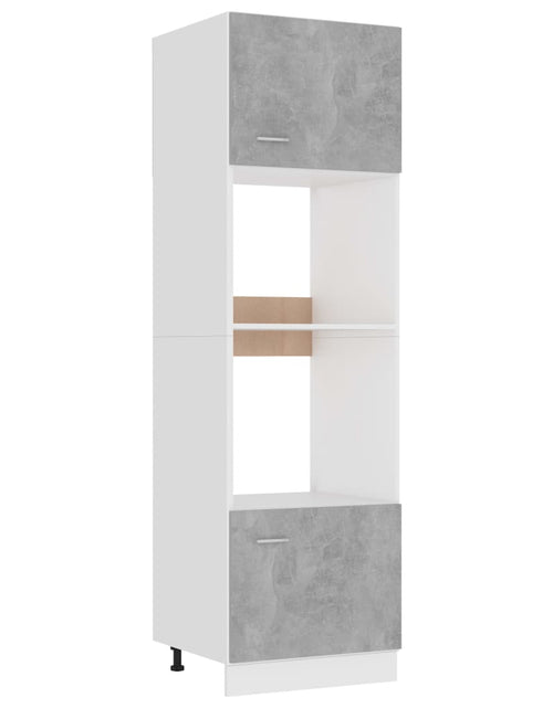 Încărcați imaginea în vizualizatorul Galerie, Dulap de cuptor cu microunde, gri beton, 60 x 57 x 207 cm, PAL - Lando
