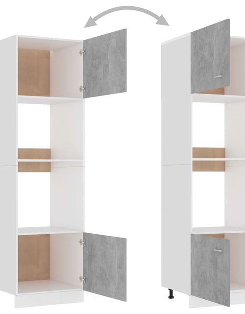 Încărcați imaginea în vizualizatorul Galerie, Dulap de cuptor cu microunde, gri beton, 60 x 57 x 207 cm, PAL - Lando
