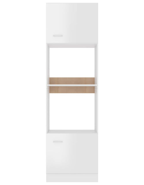 Încărcați imaginea în vizualizatorul Galerie, Dulap cuptor microunde, alb extralucios, 60 x 57 x 207 cm, PAL - Lando

