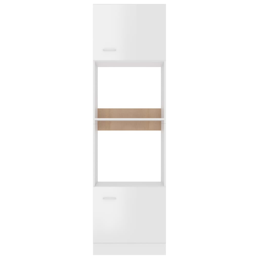 Dulap cuptor microunde, alb extralucios, 60 x 57 x 207 cm, PAL - Lando
