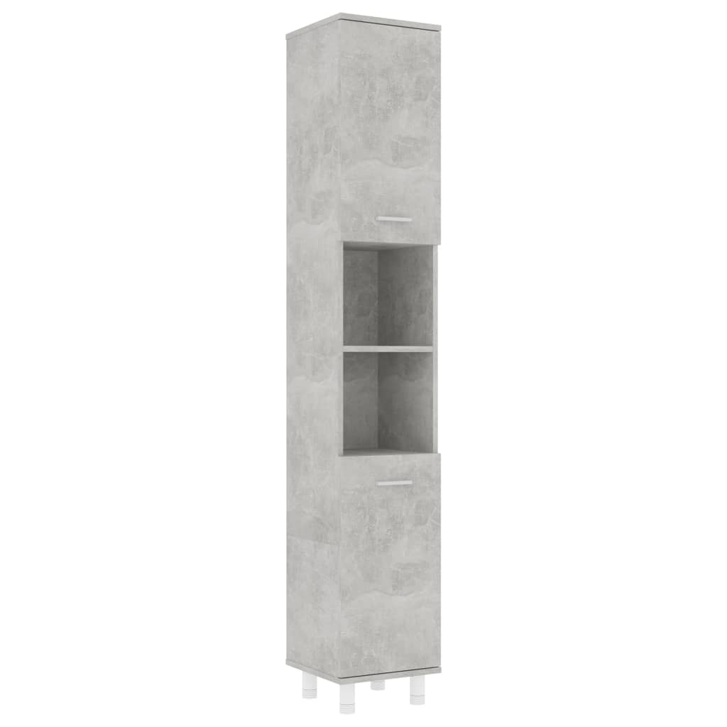Dulap de baie, gri beton, 30 x 30 x 179 cm, PAL - Lando